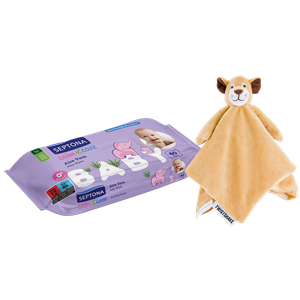 Septona Calm N' Care Aloe Vera Baby Wipes + Twistshake Comfort Lion Mini Blanket