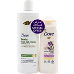 Dove Hair Fall Rescue Shampoo + Dove Lavender Shampoo