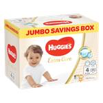 Huggies Extra Care Size 4 Jumbo Saving Box Diapers - (9-14 kg)