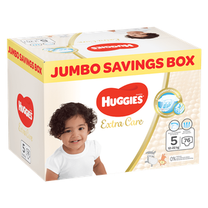 Huggies Extra Care Size 5 Jumbo Saving Box Diapers - (12-22 kg)