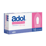Adol 125 mg Pain Reliever Suppositories