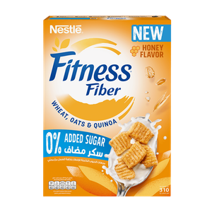 Nestle Fitness Fiber No Added Sugar Honey Wheat, Oats & Quinoa Cereal