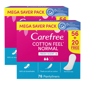 Carefree Cotton Feel Normal Fresh Scent Pantyliners