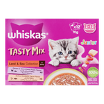 Whiskas Tasty Mix Land & Sea Collection In Gravy Wet Cat Food - 1+ Years