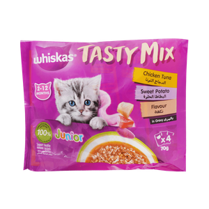Whiskas Tasty Mix Chicken & Tuna In Jelly Wet Kitten Food