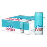 Evian Sparkling Carbonated Natural Mineral Water