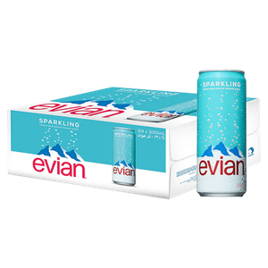 Evian Sparkling Carbonated Natural Mineral Water