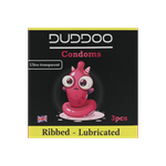 Duddoo Ultra-Transparent Ribbed Lubricated Condoms
