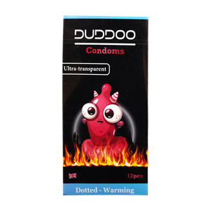 واقيات ذكرية منقطة مدفئة شفافة من دودو