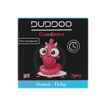 Duddoo Ultra-Transparent Dotted Delay Condoms
