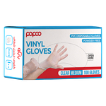 Papco Vinyl Medium Clear Gloves