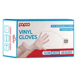 Papco Vinyl Medium Clear Gloves