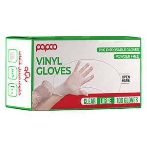 Papco Vinyl Large Clear Gloves