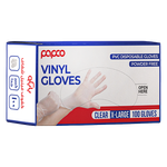 Papco Vinyl X-Large Clear Gloves