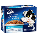 Felix As Good As It Looks Doubly Delicious Meat Selection In Jelly Cat Food 