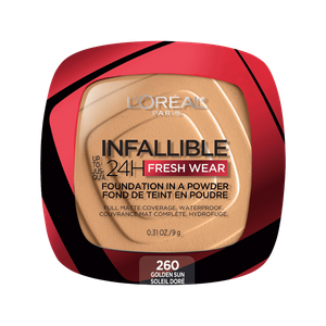 L'Oreal Infallible 24H Fresh Wear Foundation In A Powder - Golden Sun (260)