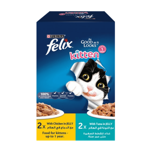 Felix As Good As It Looks Chicken & Tuna In Jelly "Kitten" Wet Cat Food