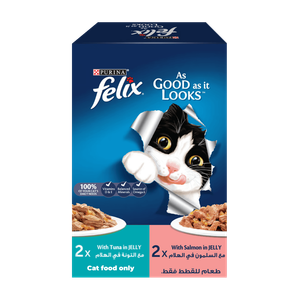 Felix As Good As It Looks Salmon & Tuna In Jelly "Adult" Wet Cat Food