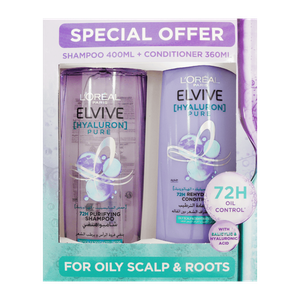 L'Oreal Elvive Hyaluron Pure Purifying Shampoo & Hyaluron Pure Rehydration Conditioner