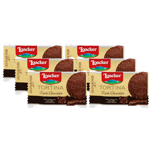 Loacker Tortina Triple Chocolate Dark Biscuit