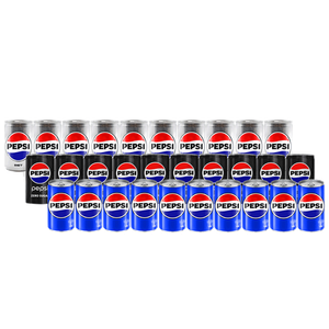 مجموعة مشروبات غازية من بيبسي (مشروب غازي خالي من السكر من بيبسي، مشروب دايت من بيبسي، مشروب عادي من بيبسي)