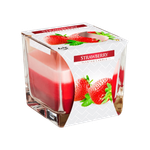 شمعة معطرة ثلاثية الألوان برائحة الفراولة من أورا