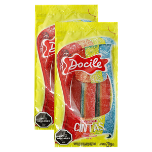 Docile Belts Fitinha Sour Strawberry Jelly Sticks