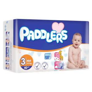 Paddlers Size 3 Midi Baby Diapers - (4-9 kg)