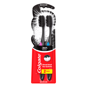 Colgate 360 Charcoal Medium Toothbrush