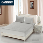 Cannon King Plush Flannel Bedsheet - Light Grey