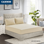 Cannon King Fitted Premium Cotton Bedsheet - Beige