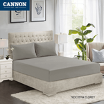 Cannon Twin Fitted Premium Cotton Bedsheet - Grey