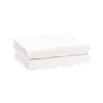 Cannon Twin Fitted Plain Bedsheet - White