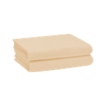 Cannon Twin Fitted Plain Bedsheet - Beige