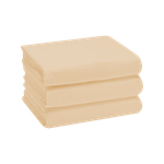 Cannon Queen Fitted Plain Bedsheet - Beige