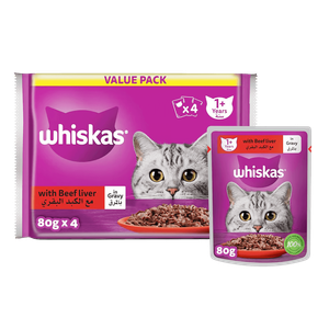 Whiskas Beef Liver In Gravy Cat Food Pouch - (1+ Years)