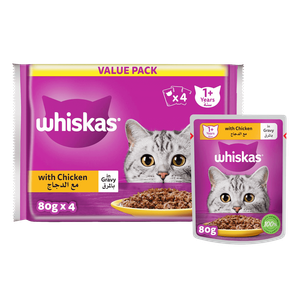 Whiskas Chicken In Gravy Cat Food Pouch - (1+ Years)