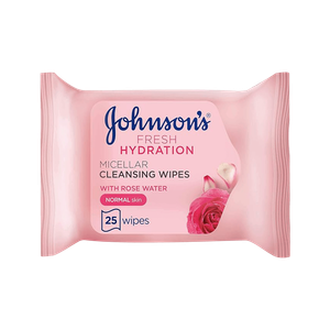 Johnson's Fresh Hydration Normal Skin Micellar Cleansing Wipes With Rose Water