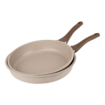 Thermo Ad Granite Fry Pan & Pan Set Brown