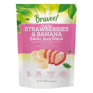 Bravoo Frozen Strawberry & Banana Sliced