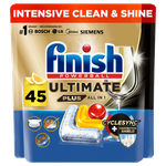 Finish Powerball Ultimate Plus Lemon All In 1 Dishwasher Capsules