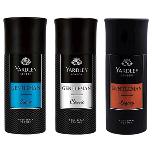 Yardley Gentleman Classic, Suave & Legacy Body Spray
