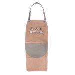 Bows & Dots Kitchen Apron Water & Oil Repellent - Pink & Gray
