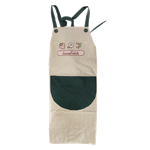 Bows & Dots Kitchen Apron Water & Oil Repellent - Green & Cream
