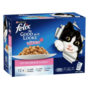 Felix Kitten Menus Chicken Tuna Beef In Jelly Cat Food