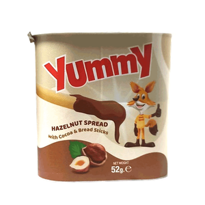 Yummy Hazelnut Spread With Cocoa & Bread Sticks 