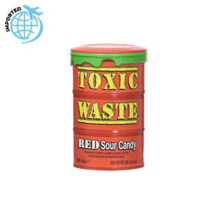 Toxic Waste Red Sour Candy Drum