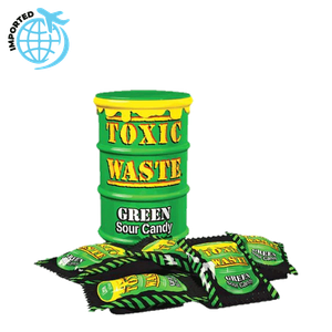 Toxic Waste Green Sour Candy Drum