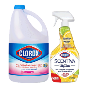 Clorox Disinfecting Bleach + Scentiva Multi-Surface Cleaner Spray 