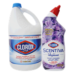Clorox White Bleach & Clorox Scentiva Lavender Multi-Surface Cleaner Bundle